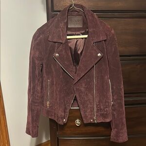 Small Blank NYC Women's Burgundy Suede Jacket